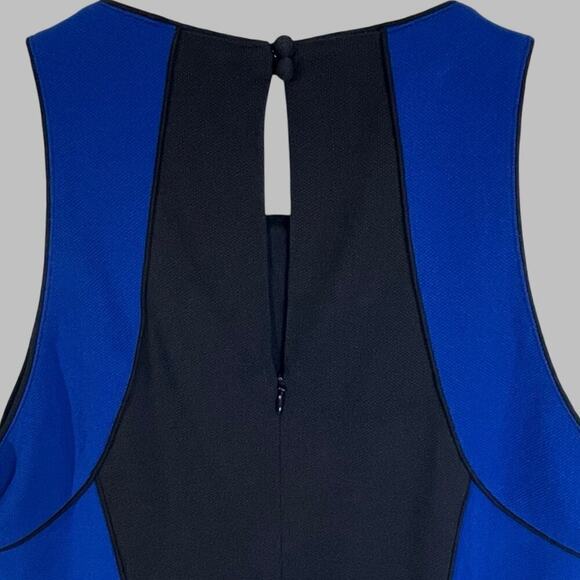 NWT ANTHROPOLOGIE GREYLIN Women’s Blue Colorblocked Sheath Dress - Picture 4 of 5